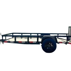 6.4x12 Powder Coated Dovetail Utility Trailer With Gate 3500lb Axle – Direct Machinery Supply