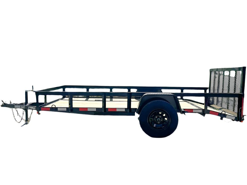 6.4x12 Powder Coated Dovetail Utility Trailer With Gate 3500lb Axle – Direct Machinery Supply