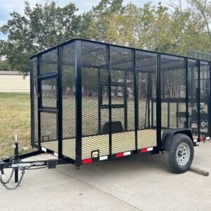 6.4x12 Straight Deck Aluminum Can Recycle Utility Trailer 3,500lb Axle with Brakes – Direct Machinery Supply