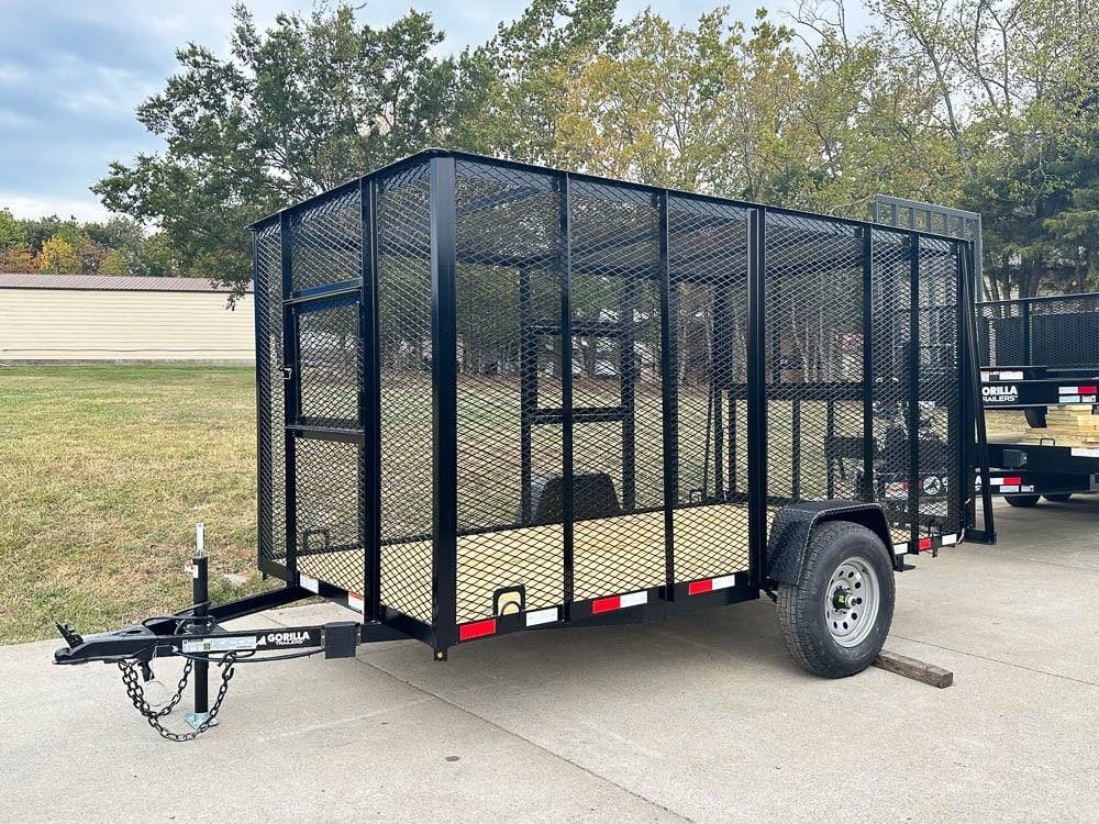 6.4x12 Straight Deck Aluminum Can Recycle Utility Trailer 3,500lb Axle with Brakes – Direct Machinery Supply