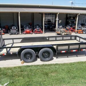 6.4x16 Dovetail Utility Trailer with Side Baskets (2) 3500lb Axles – Direct Machinery Supply